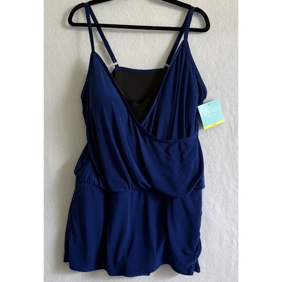 Bal Harbor Bathing Suit Sz 20W Skirted One‎ Piece Beach Pool Suit - Picture 6 of 8